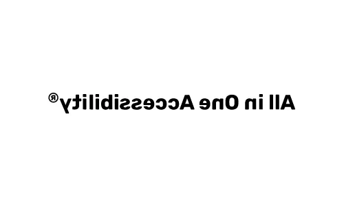 A white rectangular area displaying the text ‘All in One Accessibility’ with the trademark symbol, alongside a cross mark denoting the absence of the logo mark.